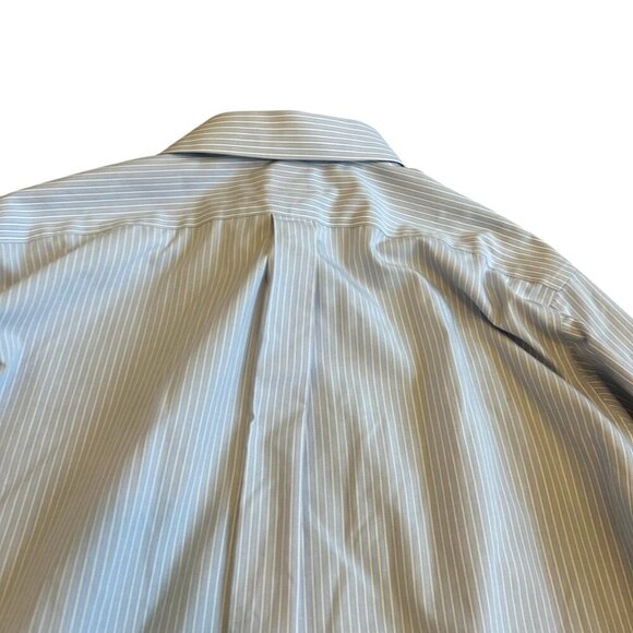 Brooks Brothers Classic Blue White Stripe Button-Down Dress Shirt Size 17.5 36 - Picture 7 of 12